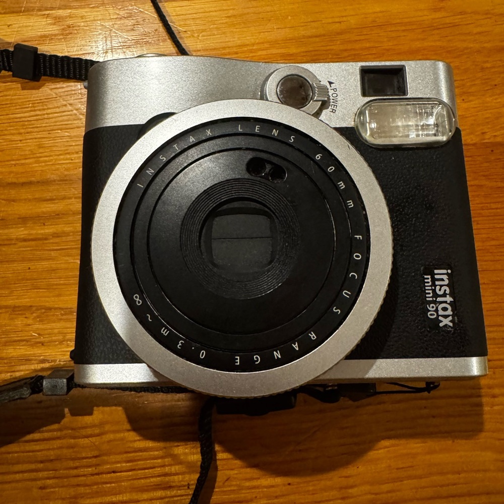 FUJIFILM INSTAX mini 90 NEO Instant Film Camera, Classic Black Leather